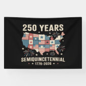 250e verjaardag van de onafhankelijkheid van de VS Spandoek (Horizontaal)