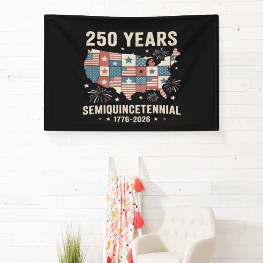 250e verjaardag van de onafhankelijkheid van de VS Spandoek (Insitu)