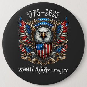 250e verjaardag van de VS 1776 2026 Ronde Button 6,0 Cm