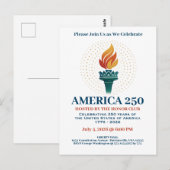 250e verjaardag van de VS Briefkaart (Voorkant / Achterkant)