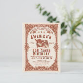 250e verjaardag van de VS Briefkaart (Staand voorkant)