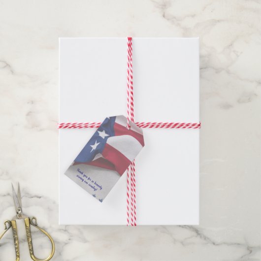 250e verjaardag van de VS Cadeaulabel (Met Touw)