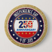 250e verjaardag van de VS Patriottisch | 1776–202 Ronde Button 4,0 Cm (Voorkant)