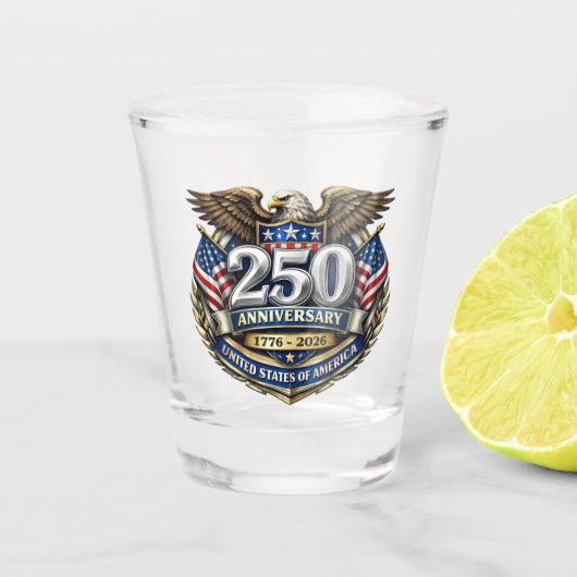 250e verjaardag van de VS Shot Glas (Voorkant)