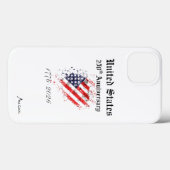 250e verjaardag van de VS telefoonhoesje Apple Case-Mate iPhone Case (Achterkant (horizontaal))