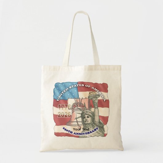 250e verjaardag van de VS Tote Bag (Voorkant)