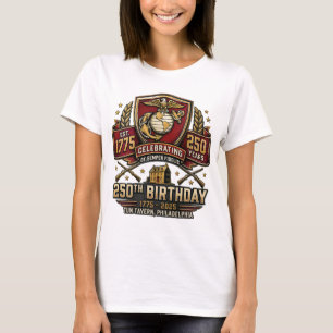 250E VERJAARDAG VAN UNITED STATES MARINE CORPS T-SHIRT