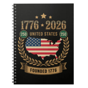 250e verjaardag Verenigde Staten van Amerika 250 V Notitieboek