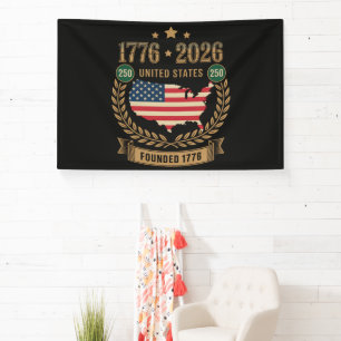 250e verjaardag Verenigde Staten van Amerika 250 V Spandoek
