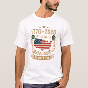 250e verjaardag Verenigde Staten van Amerika 250 V T-shirt