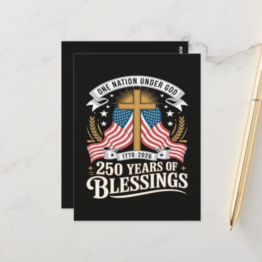 250e verjaardag VS 250 Amerikaans Briefkaart (Voorkant / Achterkant in situ)