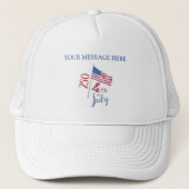 250e viering van 4 juli trucker pet (Voorkant)