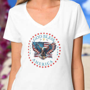 250e VS God Bless America Gezegend is de Natie T-shirt