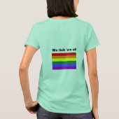 250px-Gay_flag_svg, kiss, No Muff To Tuff T-shirt (Achterkant)