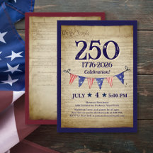 250ste 4 juli Vintage Patriottische VS-feest