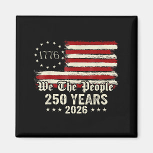 250ste Amerika 250 Jaar Het Volk Verjaardag Juli Magneet