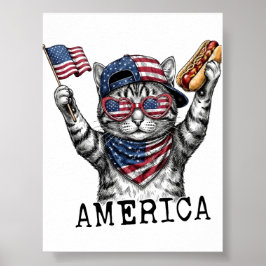 250ste Amerika Liberty Vrije Patriottische Strepen Poster