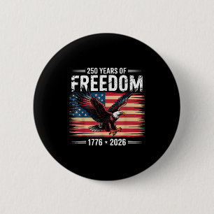 250ste Amerikaans Jubileum 2026 Jaar Vrijheid Ronde Button 5,7 Cm