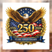 250ste Amerikaans Jubileum Adelaar Embleem Raamsticker (Vel 2)