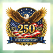 250ste Amerikaans Jubileum Adelaar Embleem Raamsticker (Vel 3)