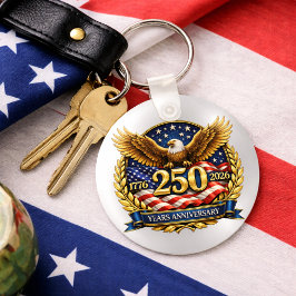 250ste Amerikaans Jubileum Adelaar Embleem Sleutelhanger