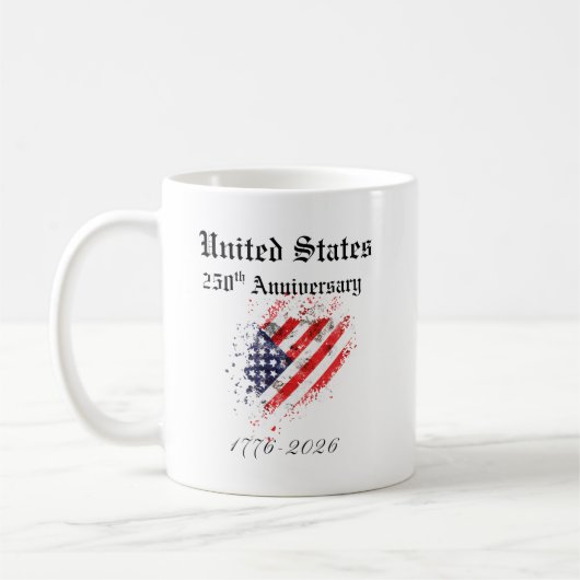 250ste Amerikaans jubileum mok (Links)
