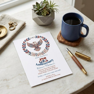 250ste Amerikaans Jubileum Pride Krans Patriottisc Kaart