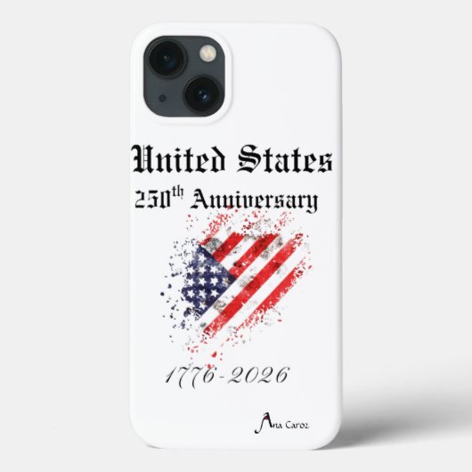 250ste Amerikaanse Jubileum Telefoonhoes Apple Case-Mate iPhone Case (Achterkant)