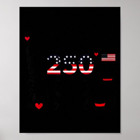 250ste Amerikaanse verjaardag onafhankelijkheid 25 Poster (Voorkant)