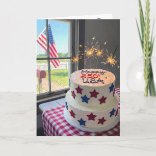 250ste Amerikaanse verjaardagstaart Kaart