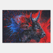 250ste Bison Eagle Flag Decoupage Inpakpapier Vel (Voorkant 2)