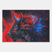 250ste Bison Eagle Flag Decoupage Inpakpapier Vel (Voorkant)