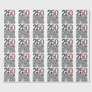 250ste Jaar Van Vrijheid Verdedigd Niet Gegeven Ve Cadeaupapier