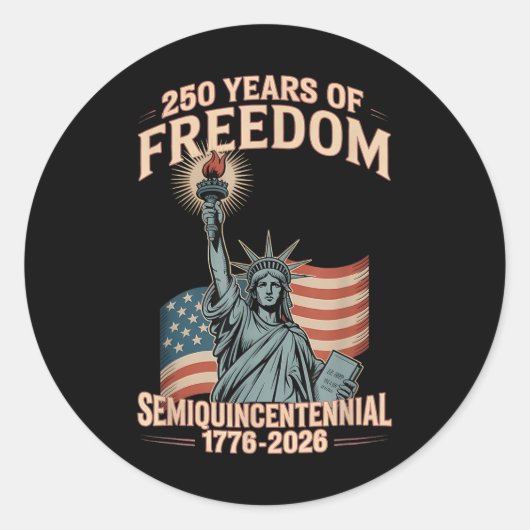 250ste Jubileum 250 jaar U Ronde Sticker (Voorkant)