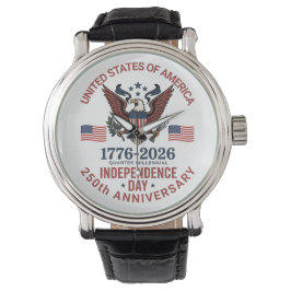 250ste Jubileum 4 juli -  patriottische Horloge