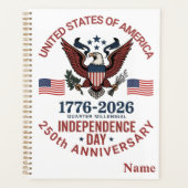 250ste Jubileum 4 juli -  patriottische Planner (Voorkant)