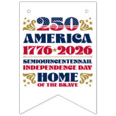 250ste Jubileum Amerika Patriottische bunting bann Vlaggetjes (Tweede vlag)