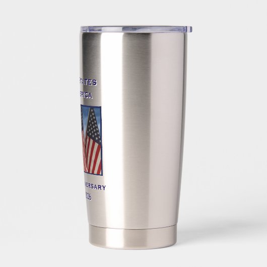 250ste Jubileum Amerikaanse Patriottische Vlaggen Geïsoleerde Drinkbeker (Links)