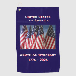 250ste Jubileum Amerikaanse Patriottische Vlaggen Golfhanddoek