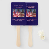250ste Jubileum Amerikaanse Patriottische Vlaggen Handwaaier (Voorkant en achterkant)