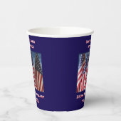 250ste Jubileum Amerikaanse Patriottische Vlaggen Papieren Bekers (Links)