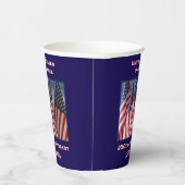 250ste Jubileum Amerikaanse Patriottische Vlaggen Papieren Bekers (Rechts)