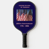 250ste Jubileum Amerikaanse Patriottische Vlaggen Pickleball Paddle (Voorkant)
