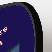 250ste Jubileum Amerikaanse Patriottische Vlaggen Pickleball Paddle (Links Detail)