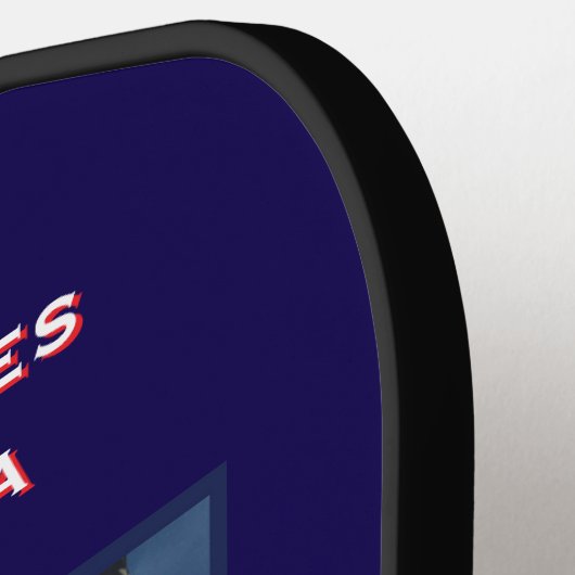 250ste Jubileum Amerikaanse Patriottische Vlaggen Pickleball Paddle (Links Detail)