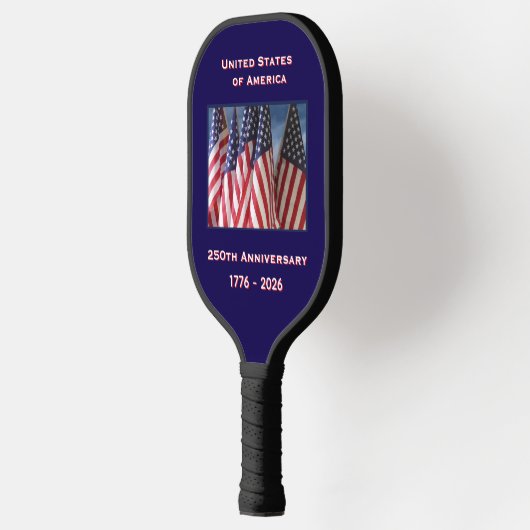 250ste Jubileum Amerikaanse Patriottische Vlaggen Pickleball Paddle (Links)