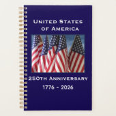 250ste Jubileum Amerikaanse Patriottische Vlaggen Planner (Voorkant)