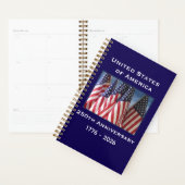 250ste Jubileum Amerikaanse Patriottische Vlaggen Planner (Display)