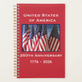 250ste Jubileum Amerikaanse Patriottische Vlaggen Planner (Voorkant)