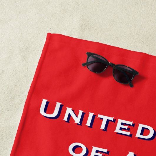 250ste Jubileum Amerikaanse Patriottische Vlaggen Strandlaken (In situ)